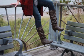 Burgundy cardigan