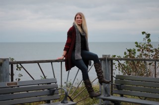 Burgundy cardigan