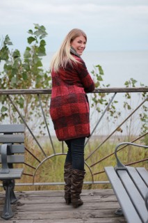 Burgundy cardigan