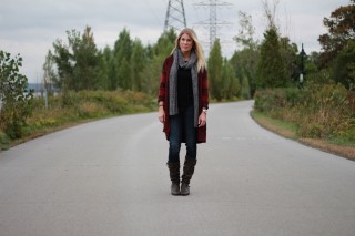 Burgundy cardigan