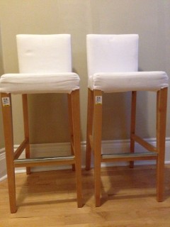 White bar stools