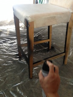 Spray painting my bar stool