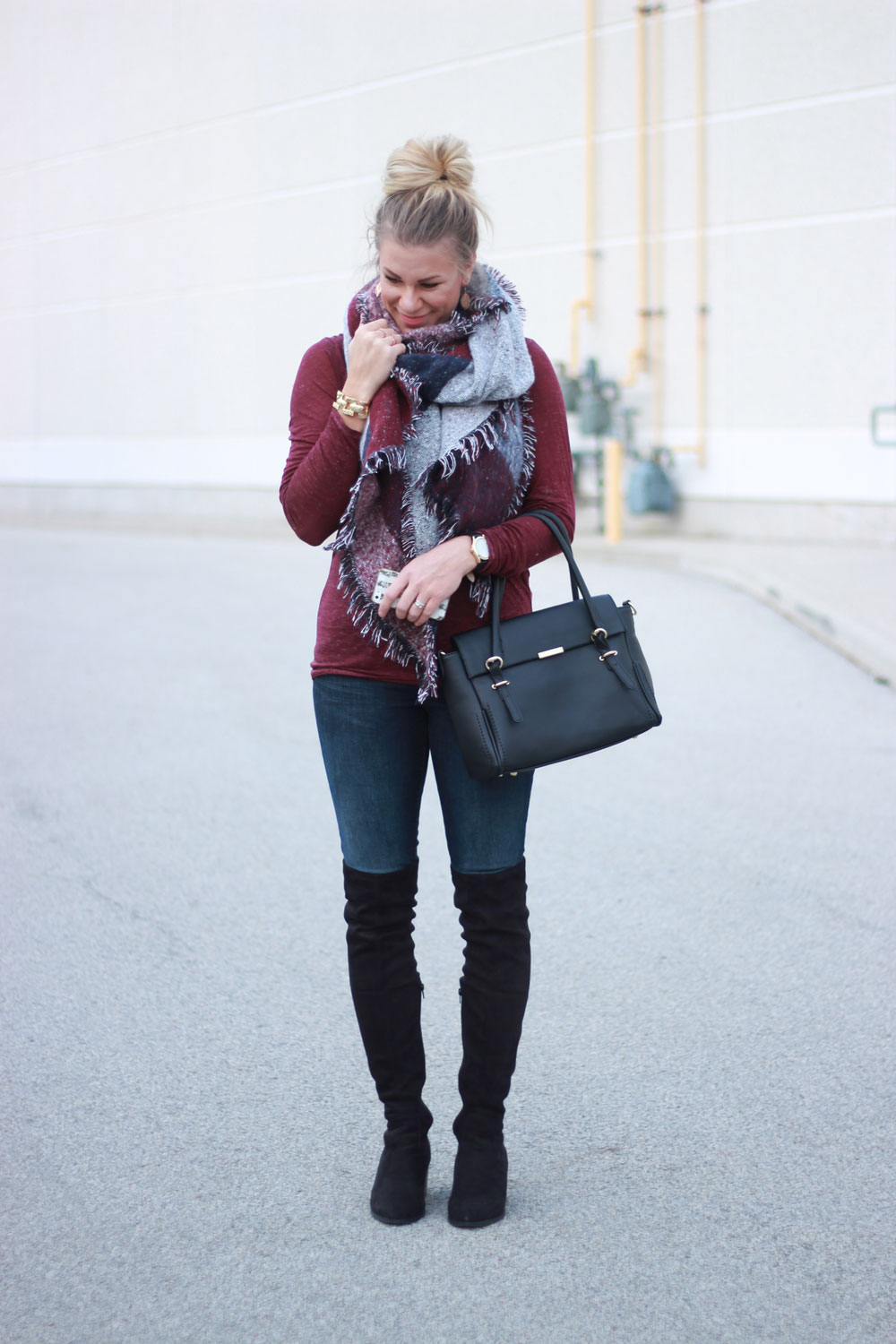 Casual Topknot and Over-The-Knee Boots - Nicki Monica's Blog